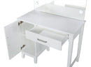 Elijah Vanity Set with Lighting & Stool White and Dark Grey