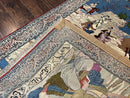 Vintage Persian Qum Pictorial Rug 5x7 - Wool & Silk