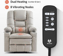 Large Dual Motor Power Lift Recliner With Massage And Heat