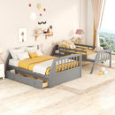 Bunk Bed With Drawers, Ladder And Storage Staircase