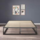 Full Size Platform Bed Frame No Box Spring Slats Included