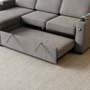 MH85.8' Sleeper Sofa, Sofa Bed - 2 in 1 Pull Out Sofa Bed with Storage Sofa, Sofa Sleeper with Pull Out Bed with Charging Port