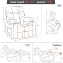 Power Lift Recliner Chair Navy Blue With Extended Footrest