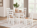 Gesthaven Solid Wood Frame Dining Chair Set White Natural
