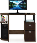 Columbia Walnut Space Saving Computer Desk With CPU Shelf