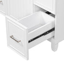 36' Bathroom Vanity with Ceramic Sink, White, Solid Wood Frame, Soft Close Doors, Adjustable Shelves, 3 Drawers ,Including Double-Depth Drawer for Hairdryer Storage(Old sku:SV000003AAW-2)