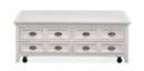 Heron Cove - Lift Top Storage Cocktail Table With Casters - Chalk White