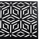 Outdoor & Indoor Privacy Screen Metal Privacy Screen 76' H×48' W, Freestanding Decorative Privacy Screen for Deck Balcony Patio, Privacy Fence Panels for Outside Lawn Garden PS115 BLACK