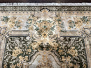 Aubusson Rug 8x10, Very Fine 225 KPSI, Floral, French European Design, Pakistani Carpet