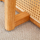 Table and chair set, ancient style solid wood dining table, imitation rattan table legs, beautiful simple solid wood dining chairation