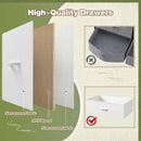 White Dresser TV Stand With 9 Drawers For Bedroom Storage