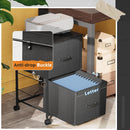 2 Drawer Mobile File Cabinet And Rolling Printer Stand Black Fits A4 Or Letter Size Home Office