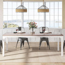 78 Inch Rustic Wood Dining Table Rectangular For Kitchen