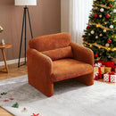 33.86 Inch Sherpa Upholstered Armchair For LivingRoom
