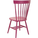 Raspberry Pink Spindle Side Chair Set of 2 Solid Oak