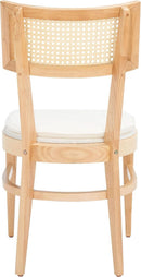 Dining Chair Natural Finish With Cane Detail Cushions