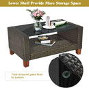 Patio Rattan Furniture Set 4 Piece Beige For Outdoor Use