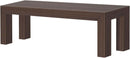 60 Inch Solid Wood Dining Bench Walnut Wirebrush Finish