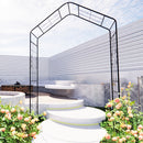 Metal Garden Arch L56.3'' x W16.93'' x H94.5'' Climbing Plants Support Rose Arch Outdoor Black