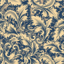 Blue Vintage Design Wallpaper