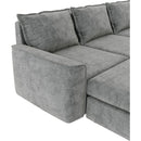 115x58" Chenille Modular Sectional Sofa,U Shaped Reversible Couch,Free Combination,6 Seat Sleeper Sofa Bed with Ottoman,Convertible Oversized Indoor Furniture for Living Room,Gray