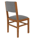 5PCs Rectangle Wooden Dining Table Set, Mid-Century Modern Kitchen Table and 4 Upholstered Chairs for Home, Saving Space