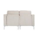 Modular Sectional Two-Seater Sofa  , Corduroy Sectional Couch,Beige