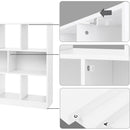 White Bookcase With 8 Open Compartments Freestanding Storage Shelf 11x35.4x39.4