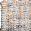 Grey Wash Rattan 30 Inch Bar Stool With Parsons Legs