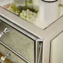 W 22"X D 16 ' X 26.8" Flash silver mirror three drawer cabinet
