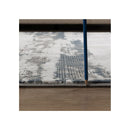 Geometrix - 5'3" X 7'3" Area Rug & Geometric 3D Effect - Ivory / Gray - Polyester