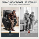 XL31 Power Lift Recliner For Elderly Black Massage