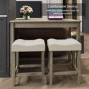 Sophisticated Walnut Finish Counter Height Bar Table