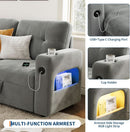 84Inch LShaped Sleeper Sofa Integrated Storage System