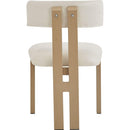 Upholstered Armless Dining Chairs With Metal Legs (Set of 2),Beige