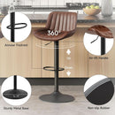Mid Century Modern Adjustable Height Swivel Bar Stools