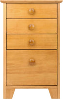 Studio File Cabinet Honey Finish With Three Drawers