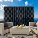 Outdoor & Indoor Privacy Screen Metal Privacy Screen 76' H×48' W, Freestanding Decorative Privacy Screen for Deck Balcony Patio, Privacy Fence Panels for Outside Lawn Garden PS112 BLACK