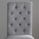 Leviton Gray Solid Wood Tufted Dining Chair Set Of 2