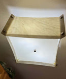 Pop Steady Flush Mount Conversion Kit 16"w Faux Marbled Alabaster Shade
