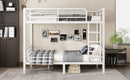 Metal Full over Full Bunk Bed for Teens and Adults,Space-Saving/Noise Reduced/No Box Spring Needed,White