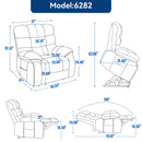 Lift Recliner Chair Heat Massage Dual Motor Infinite Position Up to 350 LBS Large Electric Power Lift Recliners with Power-Remote, Medium-firm and Heavy duty, Brown