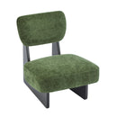 [Set of 2] Modern Lounge Chair with Polyester Upholstery, Sturdy Wood Base With Walnut Finish, Minimalist and Stylish Accent Seating for Living Room, Bedroom, or Office