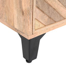 Solid Wood Vintage Nightstand with Handcrafted Detailing in Natural Finish