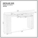 59.05'' Modern Console Table With Drawer for Entryway with Unique Vertical Stripe Design for Living Room Hallway Foyer Entrance Study,NATURE