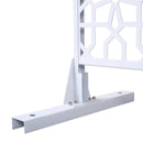 Outdoor & Indoor Metal Privacy Screen 76' H×48' W Freestanding Decorative Privacy Screen White