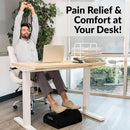 Ergonomic Under Desk Foot Rest Memory Foam Black Adjustable
