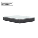 12'' Hybrid Mattress In A Box, Plush Gel Memory Foam Mattress Top With Pocket Coil Base - Gray / White - Queen