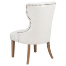 Baney Fabric Upholstered Dining Side Chair Beige and Rustic Honey