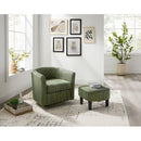 Swivel Accent Chair 360 Comfy Recliner Corduroy Arm Chair Single Sofa with Ottoman for Living Room Bedroom